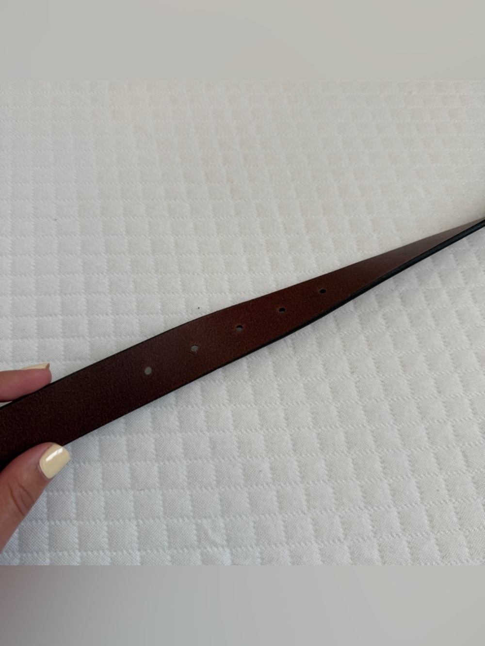 VTG 90s COACH Men Women Brown Leather Belt 42” Vegetable Tanned Cow Italy Buckle - Picture 11 of 15